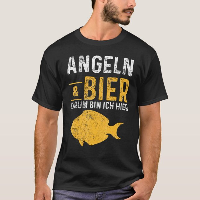 Ölfiske Fisk Fiskespö Bete T Shirt (Framsida)