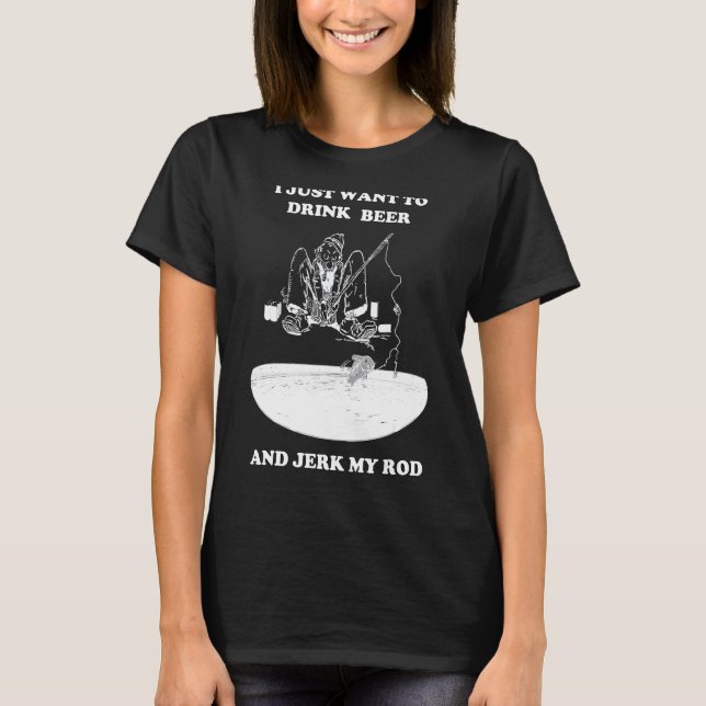 Ölfiske och fiskespöfiske t shirt (Framsida)