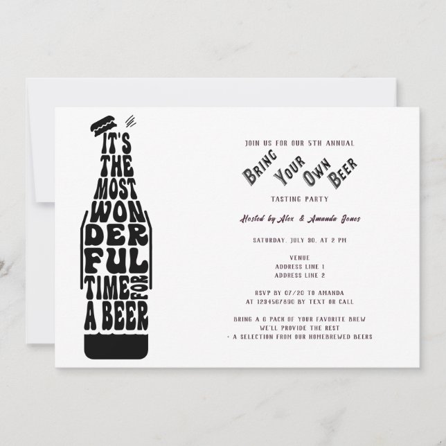 Ölflygning Smakning Bring Your Own Beer-fest Inbjudningar (Framsida)
