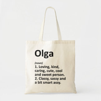 OLGA Definition Personlig Namn Funny Birthday G Tygkasse