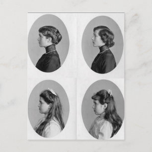 Olga, Tatiana, Marie, Anastasia Romanov, Ryssland Vykort