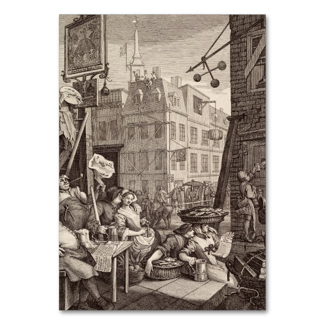 Ölgatan av William Hogarth Bordsnummer (Framsidan)