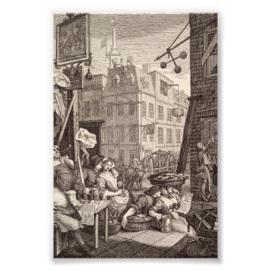 Ölgatan av William Hogarth Fototryck