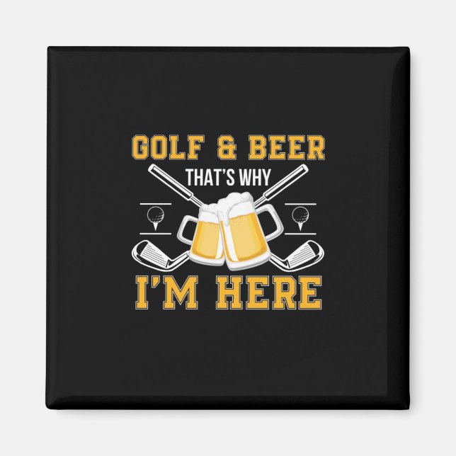 Ölgurk Golf Och Öl Födelsedag Magnet (Framsidan)