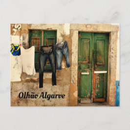 Olhao Doorway Vykort