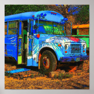 Ol'hippy buss poster