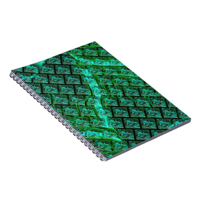 Olhos azuis enquadrados, riscos esverdeados. anteckningsbok (Högra Sidan)