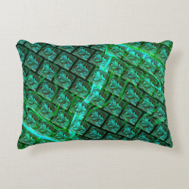 Olhos azuis enquadrados, riscos esverdeados. prydnadskudde