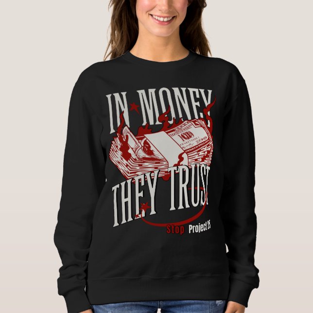 Oligarchy Critique Money fokuserade på politiska u T Shirt (Framsida)