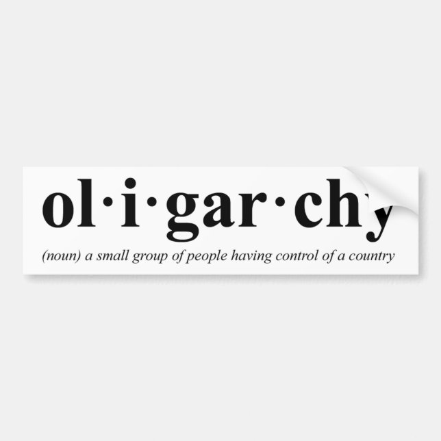 Oligarki Bildekal (Framsidan)