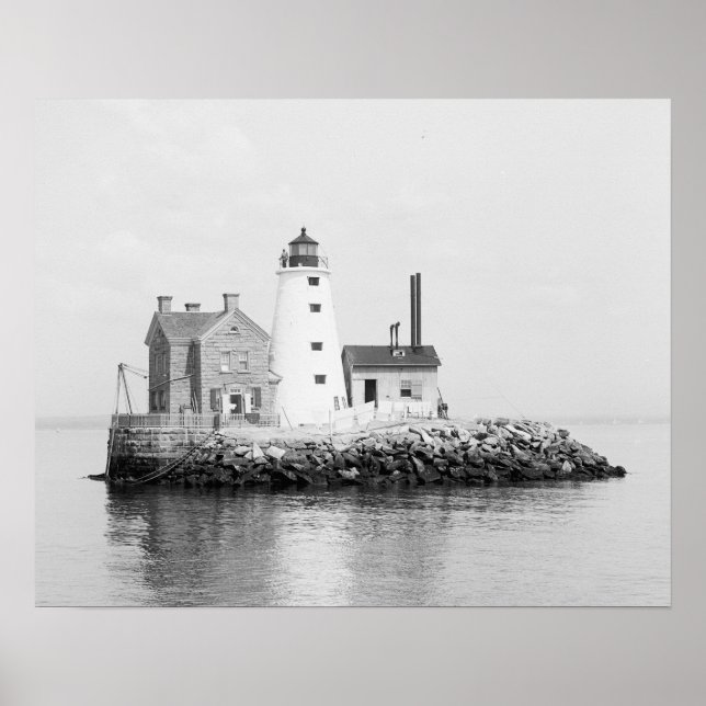 Ölighthouse, 1896. Återblickande foto Poster (Framsidan)