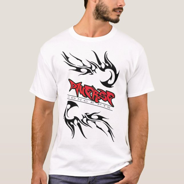 Olik begreppslodrätskjorta t-shirt (Framsida)