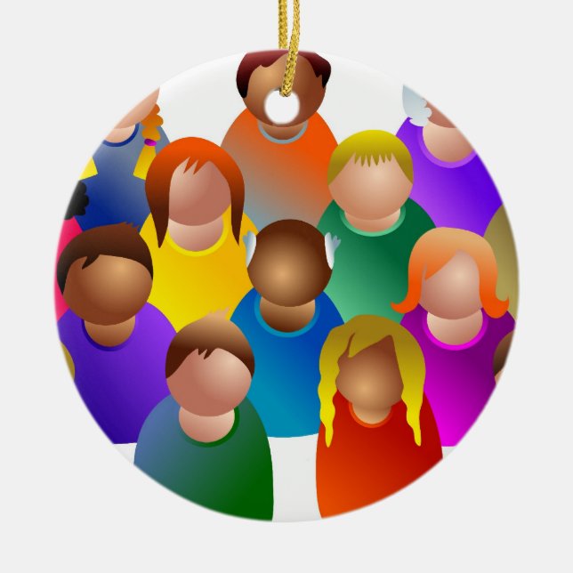 Olik gemenskap julgransprydnad keramik (Framsidan)