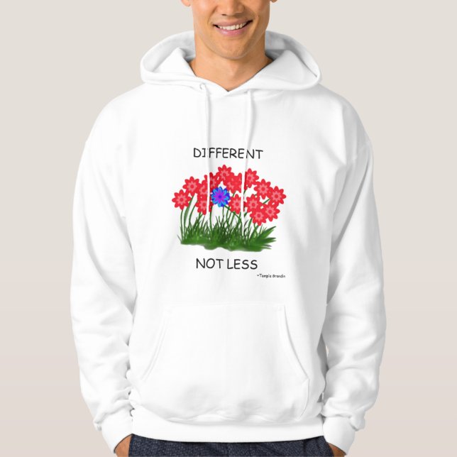 Olik inte Less/HOODIE Sweatshirt (Framsida)