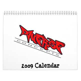 Olik kalender för begreppsbilklubb 2009