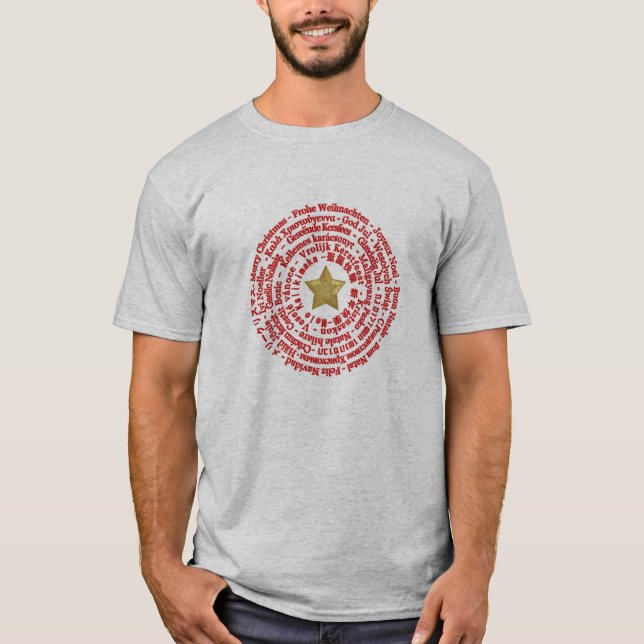 Olik språkanpassade för god jul t-shirt (Framsida)