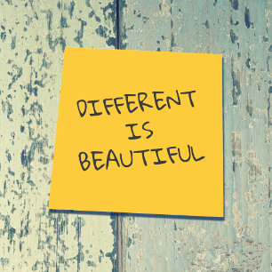 Olika är vackert Positivt uttryck Post-it Block