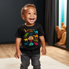 Olika arter av färgade dinosaurier t shirt