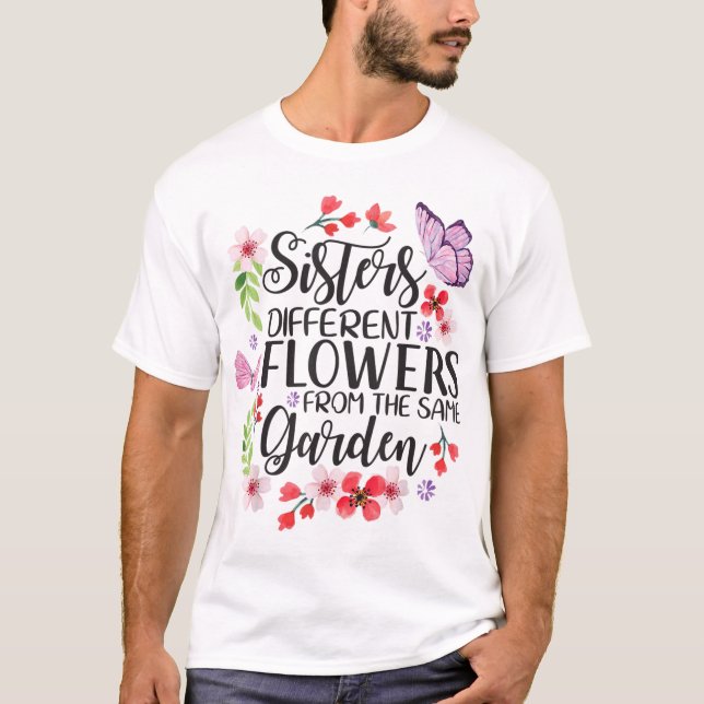 Olika blommor från samma Garden Funny S T Shirt (Framsida)