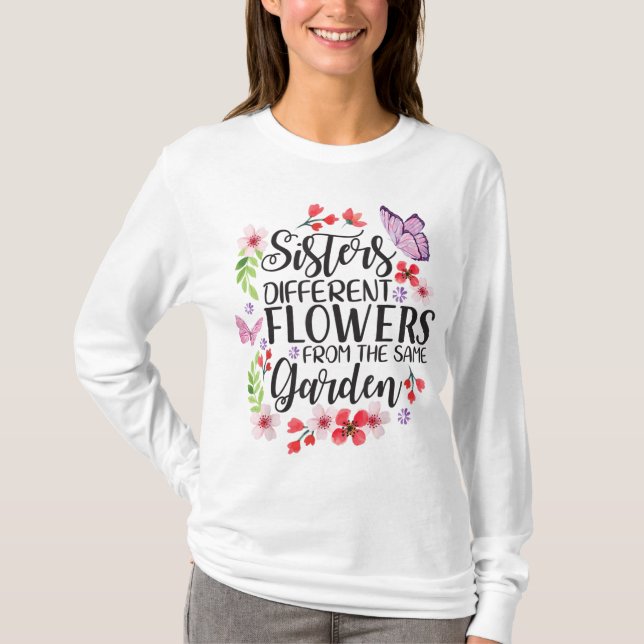 Olika blommor från samma Garden Funny S T Shirt (Framsida)