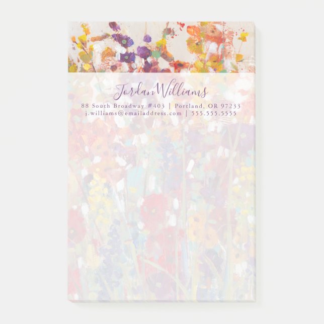 Olika blommor post-it block (Framsida)