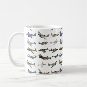 Olika brittiska WW2-flygplan Kaffemugg
