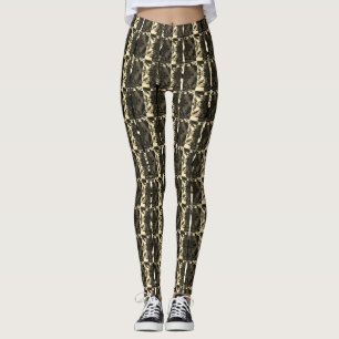 Olika brunt, olika strimlat lodrät leggings