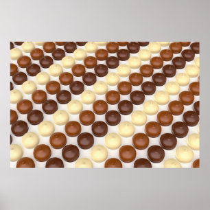 Olika choklad jackat marshmallow poster