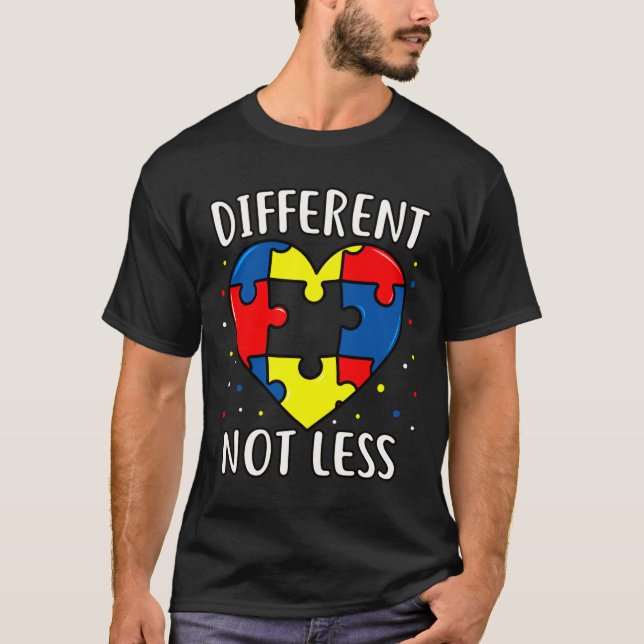 Olika dag för medvetandegörande om autism t shirt (Framsida)