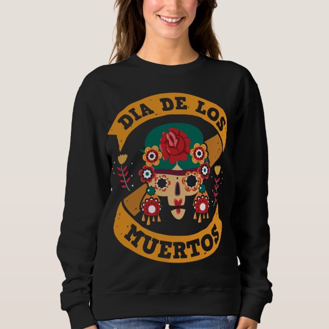 Olika Day of the dead Mexikanska Stil T Shirt (Framsida)