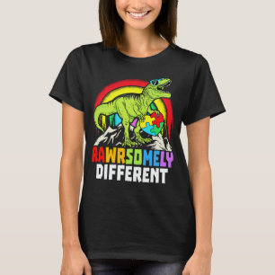 Olika dosinosaur Autism-medvetande T Shirt