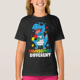 Olika dosinosaur Autism-medvetande T Shirt