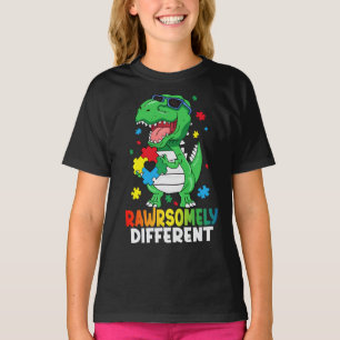 Olika dosinosaur Autism-medvetande T Shirt