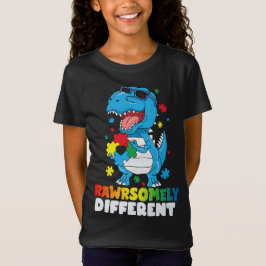 Olika dosinosaur Autism-medvetande T Shirt