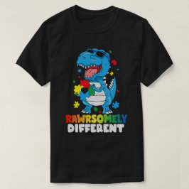 Olika dosinosaur Autism-medvetande T Shirt