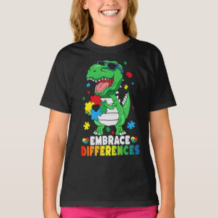 Olika dosinosaur Autism-medvetande T Shirt