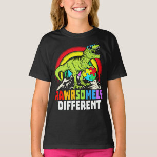 Olika dosinosaur Autism-medvetande T Shirt