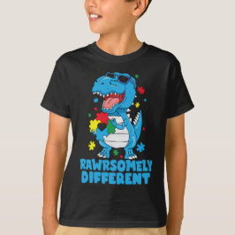 Olika dosinosaur Autism-medvetande T Shirt