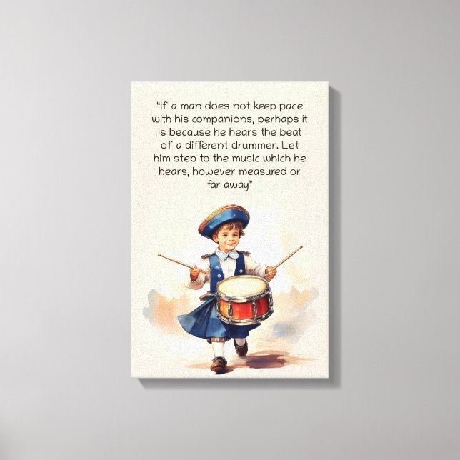 Olika Drummer Art Canvastryck (Framsida)