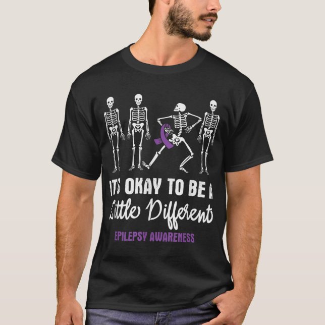 Olika epilepsimedvetandehöjande effekter t shirt (Framsida)