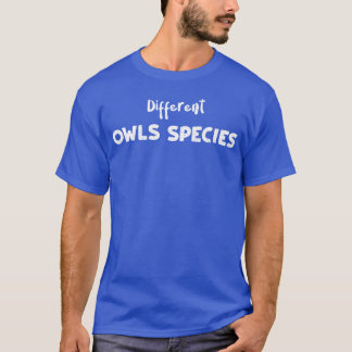 Olika fågelarter i Uggla T Shirt