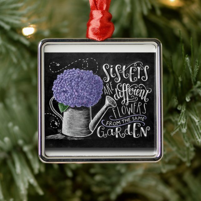 OLIKA FLÖDEN FRÅN SAMMA GARDEN SISTER JULGRANSPRYDNAD METALL (Träd)