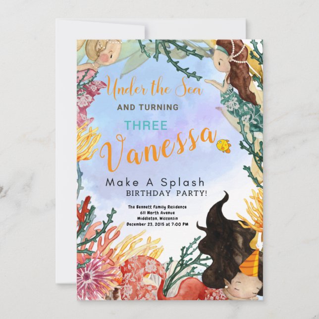 Olika födelsedagsinbjudningskort inbjudningar (Framsida)