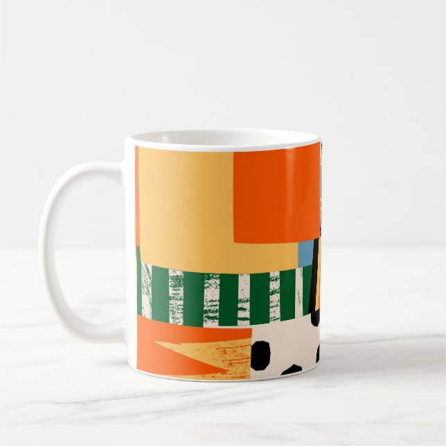 Olika former: abstraktens sömlösa design kaffemugg (Vänster)