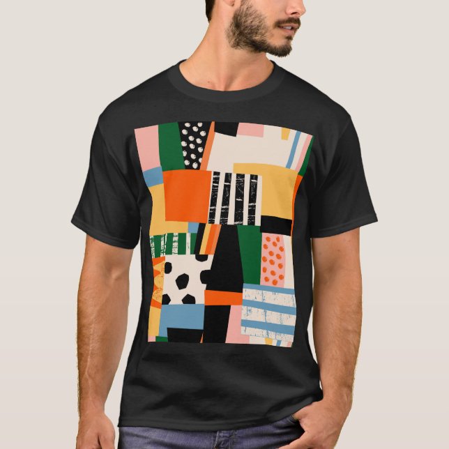 Olika former: abstraktens sömlösa design t shirt (Framsida)