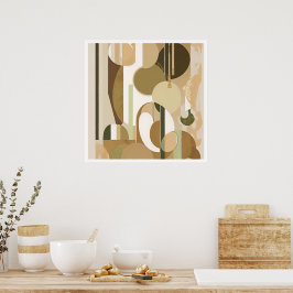 Olika former av Abstrakt och Färg Poster