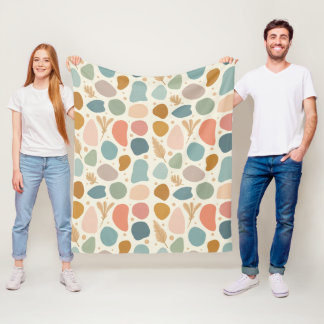 Olika former i pastel färg fleecefilt