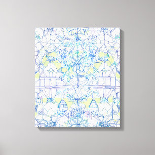 Olika former Modern Colorful Wrapped Art Canva Canvastryck
