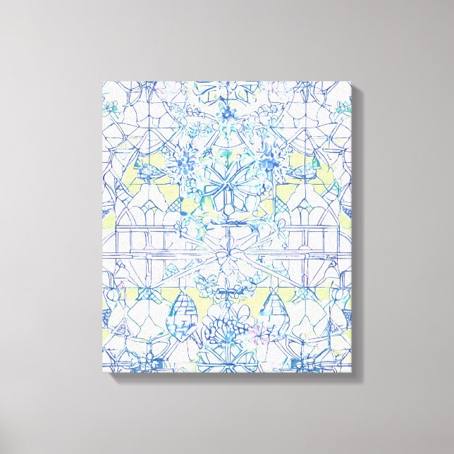 Olika former Modern Colorful Wrapped Art Canva Canvastryck (Framsida)
