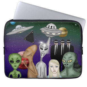 Olika främmande arter, UFO, Planets Art Laptop Fodral